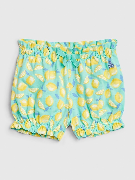 1 of 8 showing, with the color aqua tide of product Baby Print Bubble Shorts