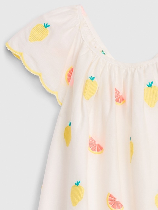 Image number 3 showing, Toddler Fruit Flutter Embroidered Dress