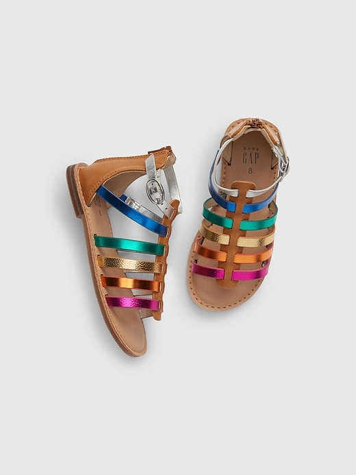 Image number 1 showing, Toddler Rainbow Gladiator Sandal