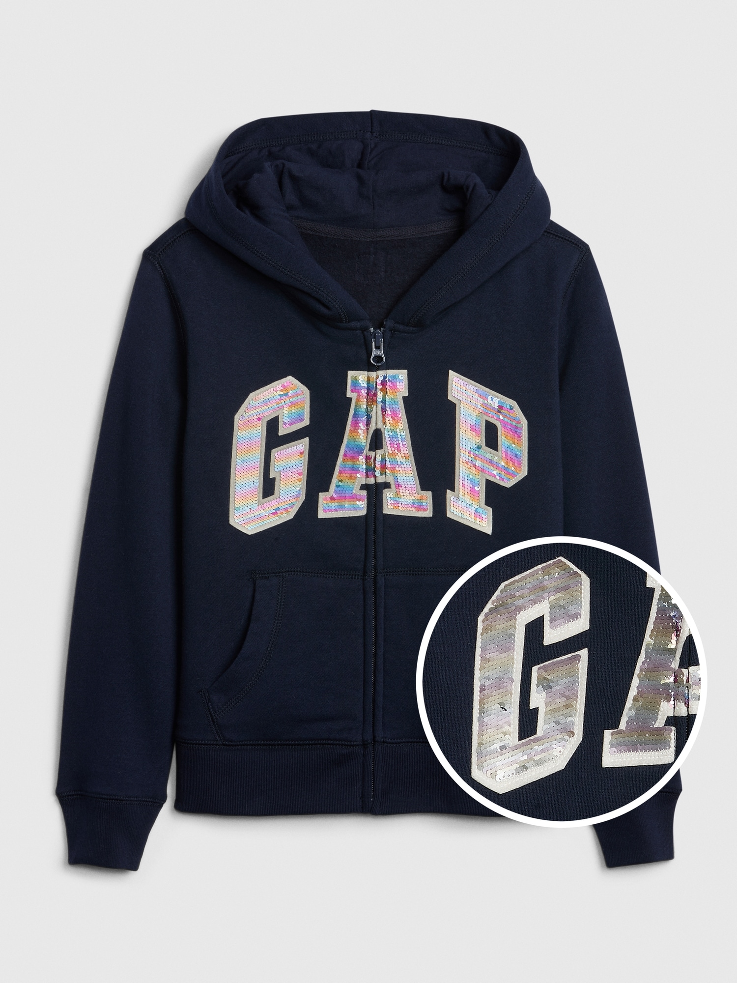 Kids Gap Logo Flippy Sequin Hoodie Sweatshirt Gap