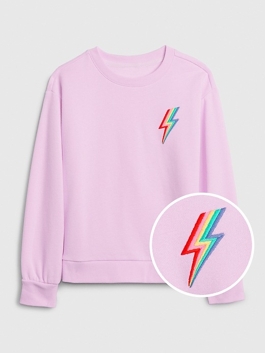 Image number 1 showing, Kids Embroidered Graphic Sweatshirt