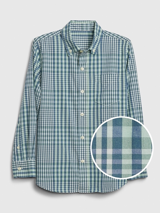 Image number 1 showing, Kids Plaid Poplin Shirt