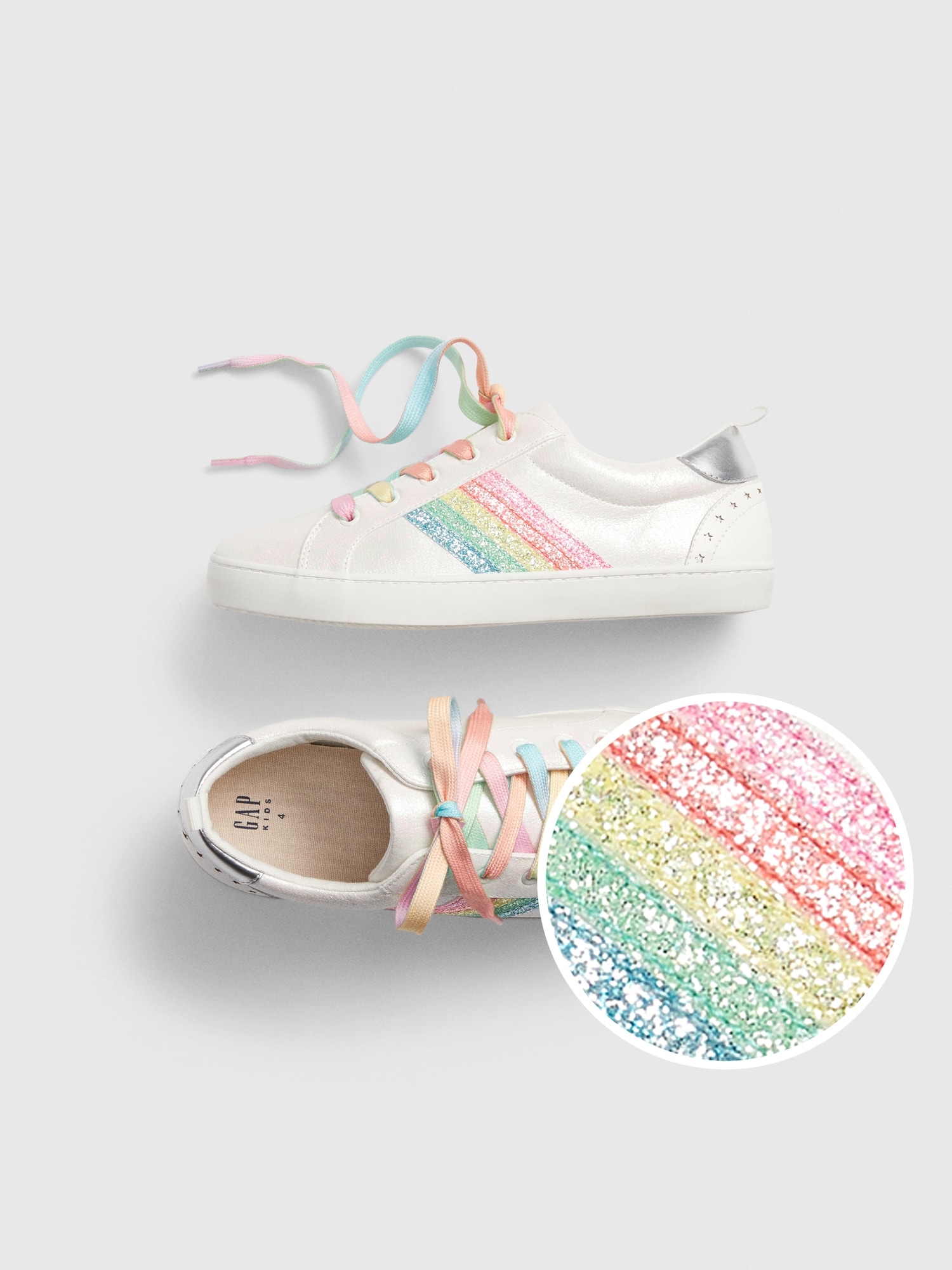 rainbow striped shoes