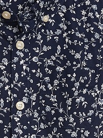 View large product image 3 of 3. Toddler Floral Button Down Short Sleeve Shirt.