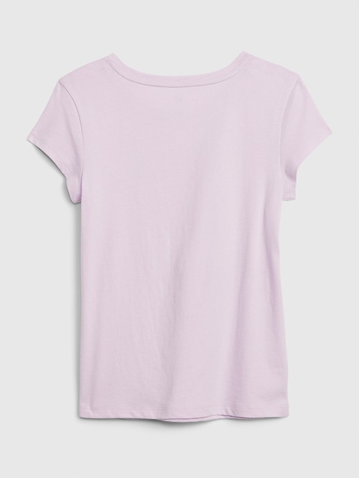 2 of 8 showing, with the color pale lilac of product Kids Graphic Short Sleeve T-Shirt