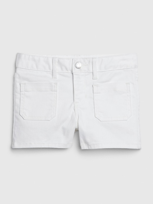 Image number 2 showing, Kids Patch-Pocket Denim Shortie Shorts