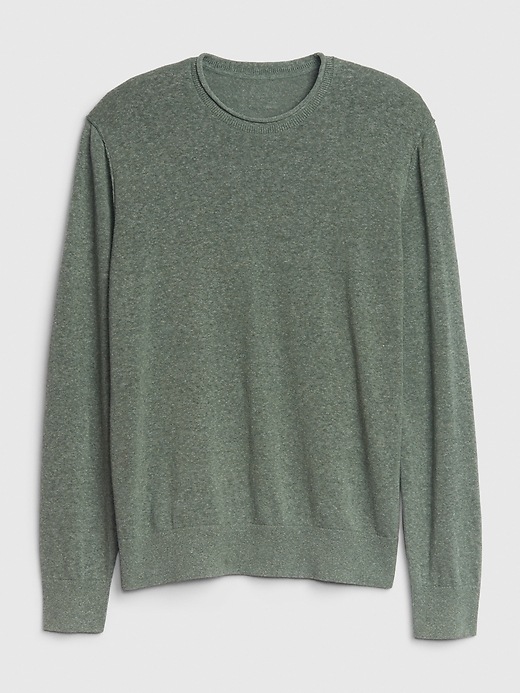Image number 6 showing, Crewneck Sweater in Linen-Cotton