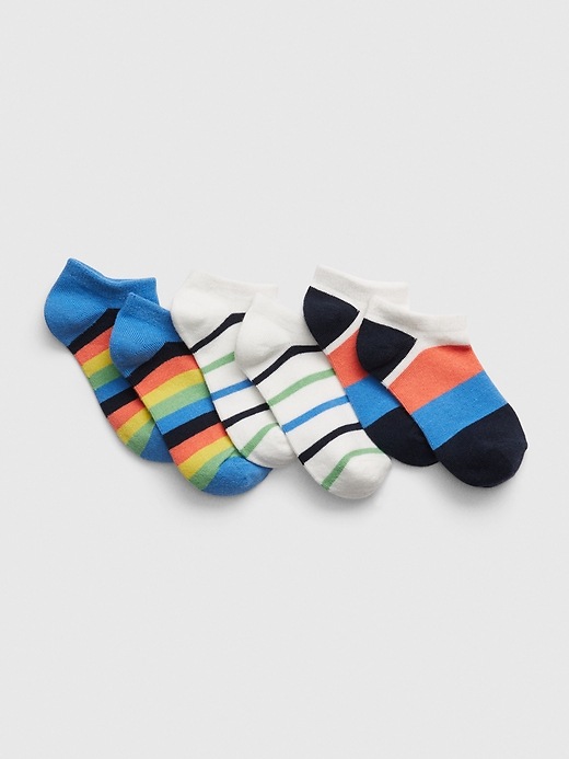 View large product image 1 of 1. Kids No-Show Stripe Socks (3-Pack)