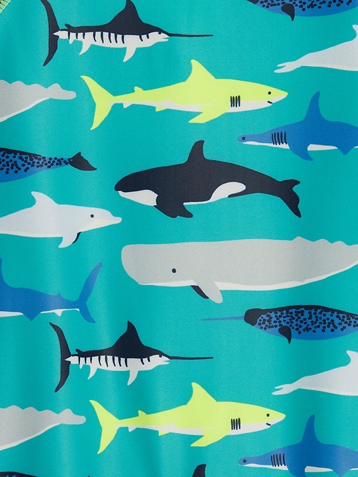 Image number 3 showing, Baby Shark Rash Guard One-Piece