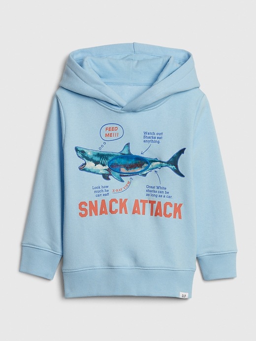 1 of 8 showing, with the color dockside blue of product Toddler Graphic Hoodie Sweatshirt
