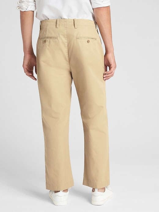 2 of 8 showing, with the color iconic khaki of product Wide-Leg Khakis