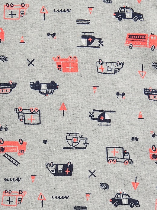 2 of 8 showing, with the color light heather gray of product babyGap First Responders PJ Set