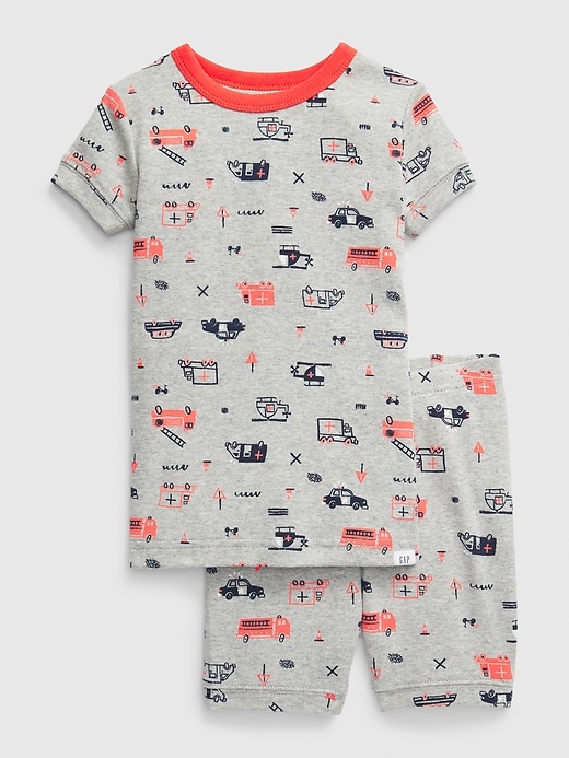 1 of 8 showing, with the color light heather gray of product babyGap First Responders PJ Set