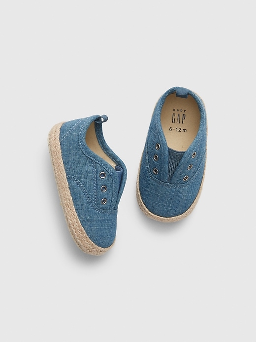 View large product image 1 of 1. Baby Chambray Espadrille Slip-On Sneakers