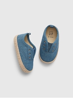 Baby Chambray Espadrille Slip-On Sneakers