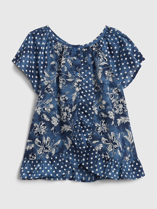 Image number 2 showing, Toddler Print Ruffle Top
