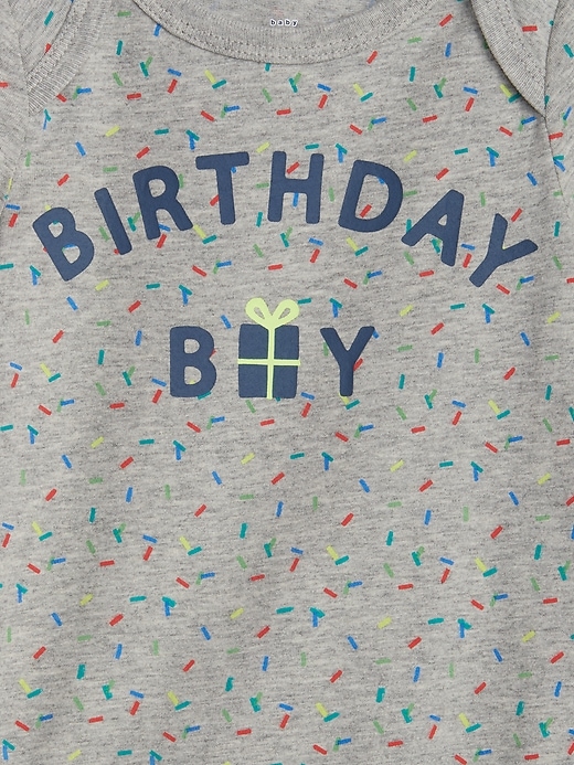 Image number 3 showing, Baby Birthday Print Bodysuit
