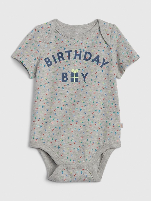 Image number 1 showing, Baby Birthday Print Bodysuit