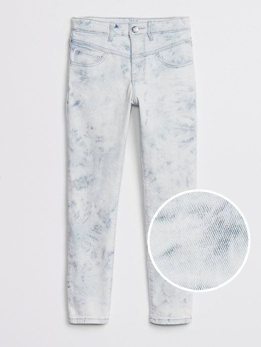 1 of 8 showing, with the color medium wash of product Kids High Rise Tie-Dye Jeggings with Stretch