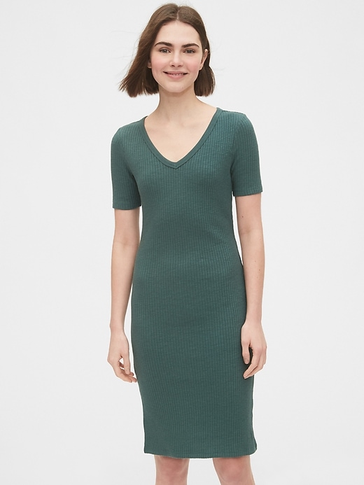Image number 1 showing, Fitted Ribbed Dress