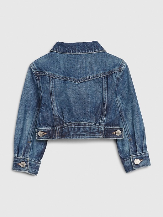 Image number 2 showing, Toddler Recycled Pleated Denim Jacket