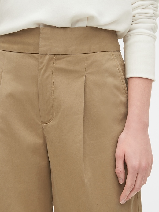 Image number 5 showing, High Rise Wide-Leg Khakis with Washwell