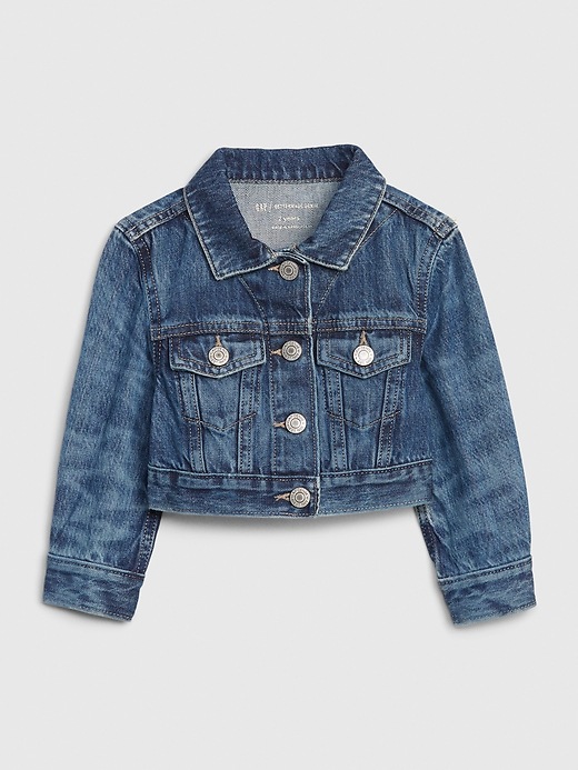 Image number 4 showing, Toddler Recycled Pleated Denim Jacket