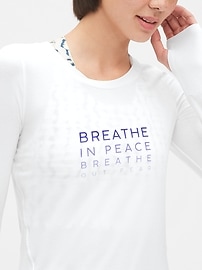 View large product image 4 of 6. GapFit Breathe Long Sleeve Crewneck Shirt