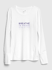 View large product image 5 of 6. GapFit Breathe Long Sleeve Crewneck Shirt