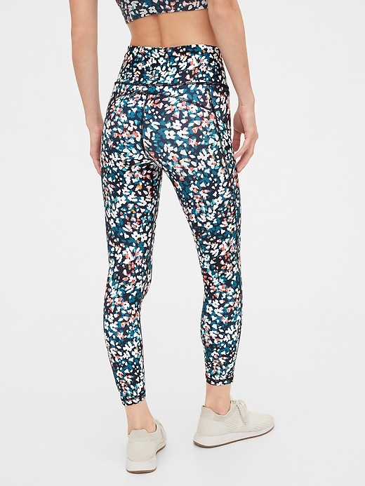 2 of 8 showing, with the color blue multi print of product GapFit High Rise Blackout Print 7/8 Leggings