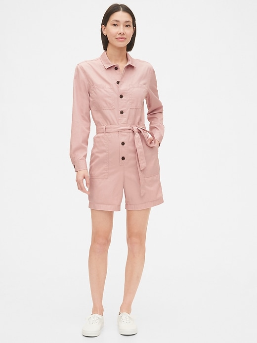1 of 8 showing, with the color primitive pink of product Utility Romper