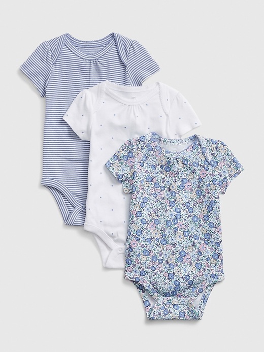 Image number 1 showing, Baby Floral Short Sleeve Bodysuit (3-Pack)