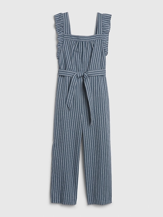 Image number 5 showing, Ruffle Sleeve Jumpsuit in Linen-Cotton