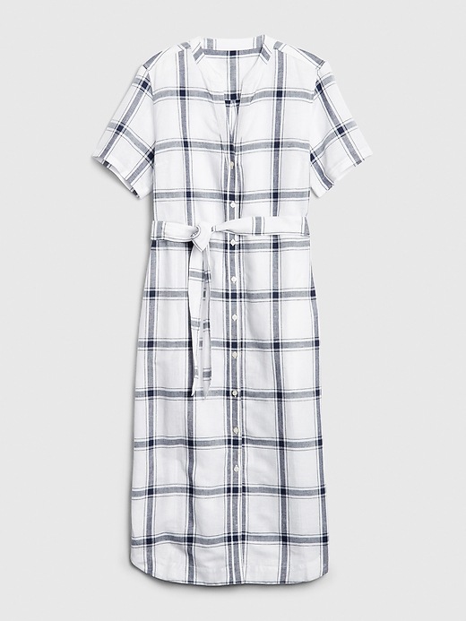 Image number 6 showing, Midi Shirtdress in Linen-Cotton