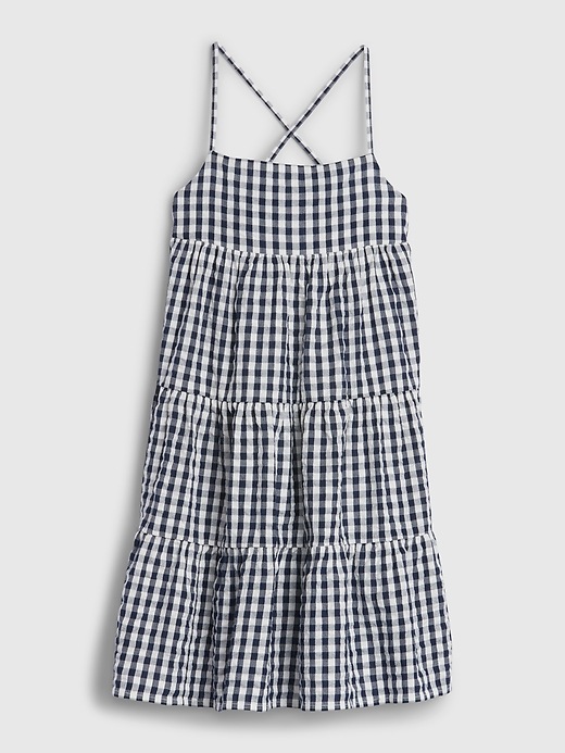 Image number 1 showing, Kids Tiered Gingham Dress