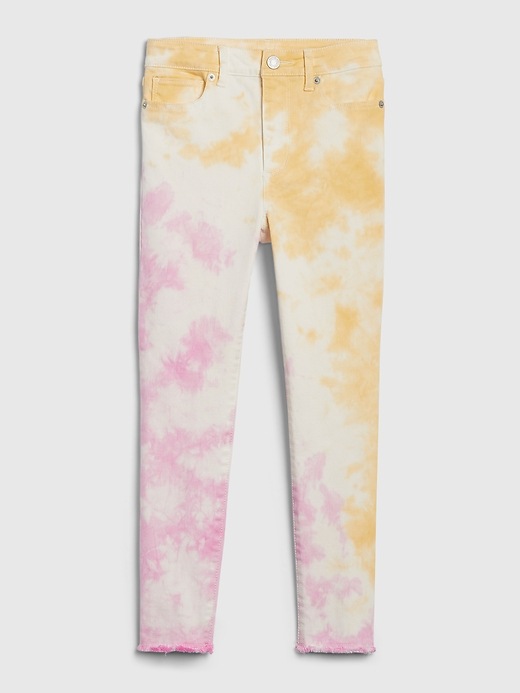 Image number 1 showing, Kids High Rise Ankle Tie-Dye Jeggings with Stretch