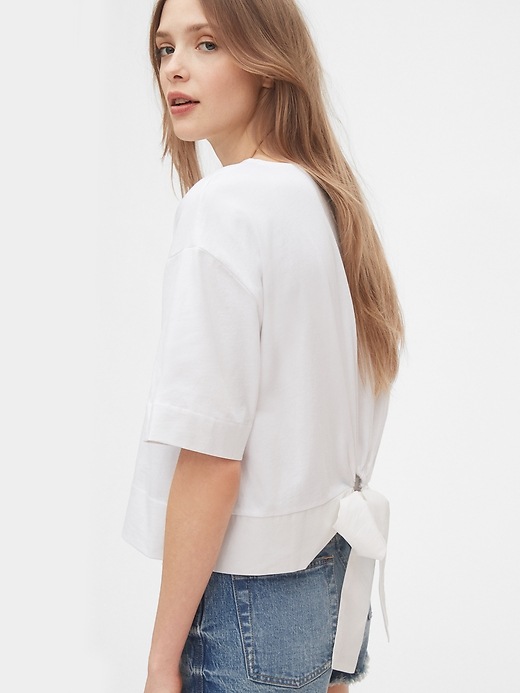 Image number 8 showing, Tie-Back Cropped T-Shirt
