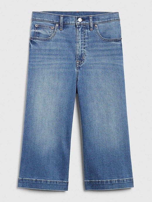 Image number 6 showing, High Rise Culotte Jeans