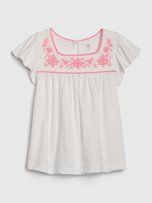 Image number 4 showing, Toddler Embroidered Eyelet Pin tuck Top