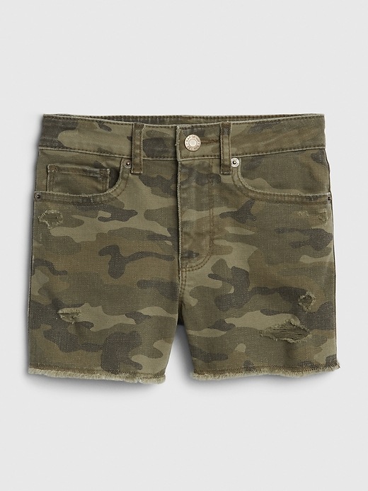 Image number 2 showing, Kids High-Rise Camo Shortie Shorts