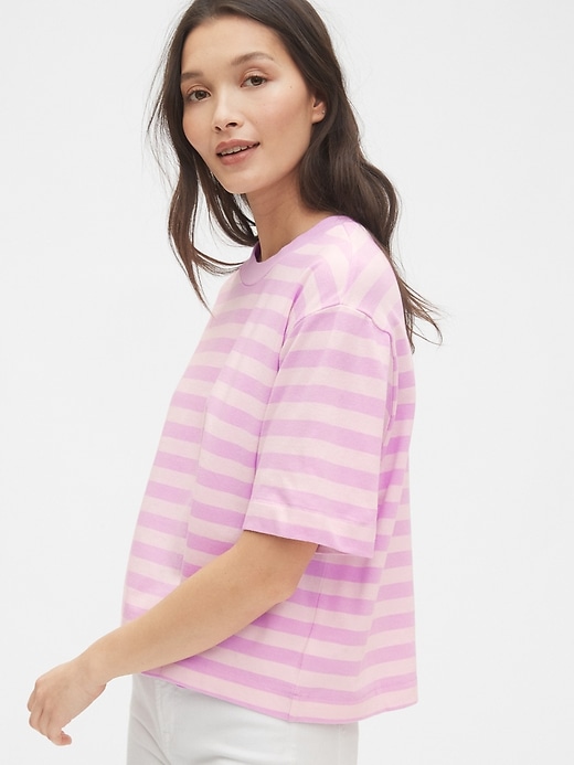 Image number 8 showing, Cropped Striped T-Shirt