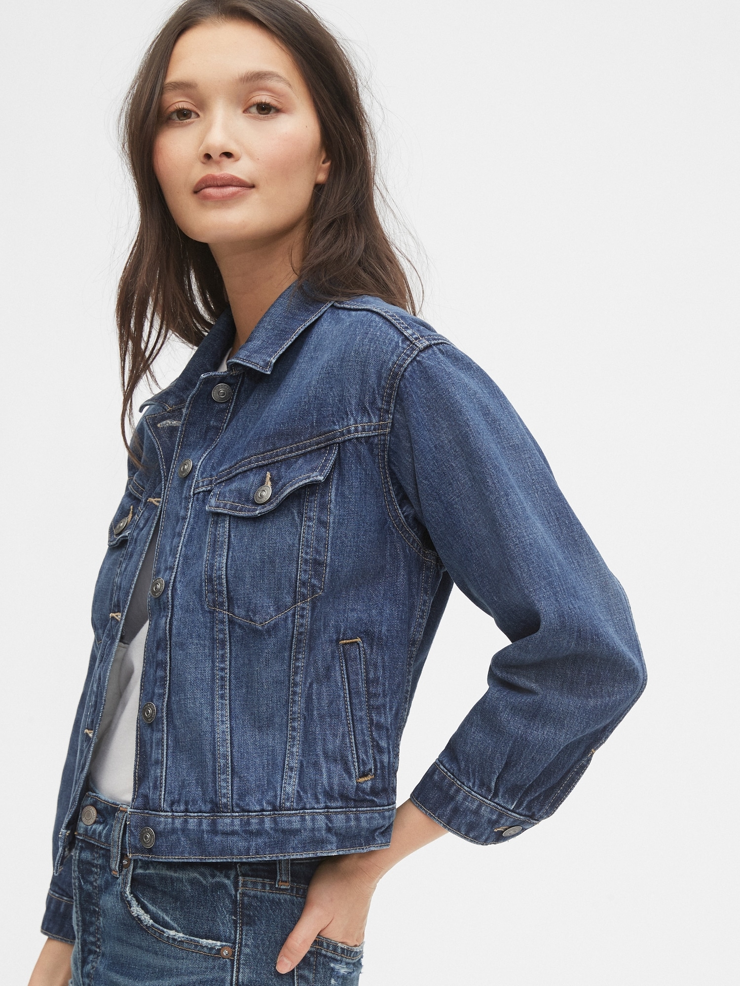 gap blue jeans jacket