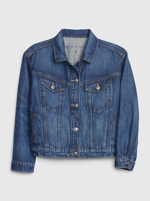 Image number 6 showing, Recycled Cropped Icon Denim Jacket