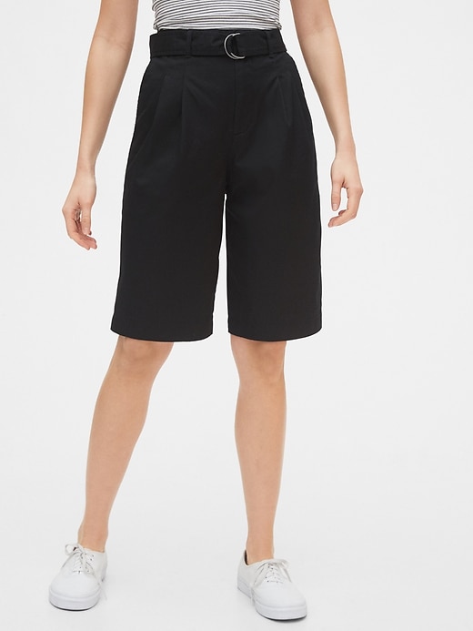 Image number 9 showing, High Rise Belted Bermuda Shorts