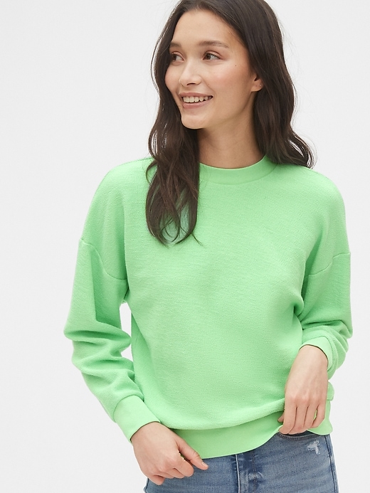 1 of 8 showing, with the color early green of product Vintage Soft Cropped Sweatshirt