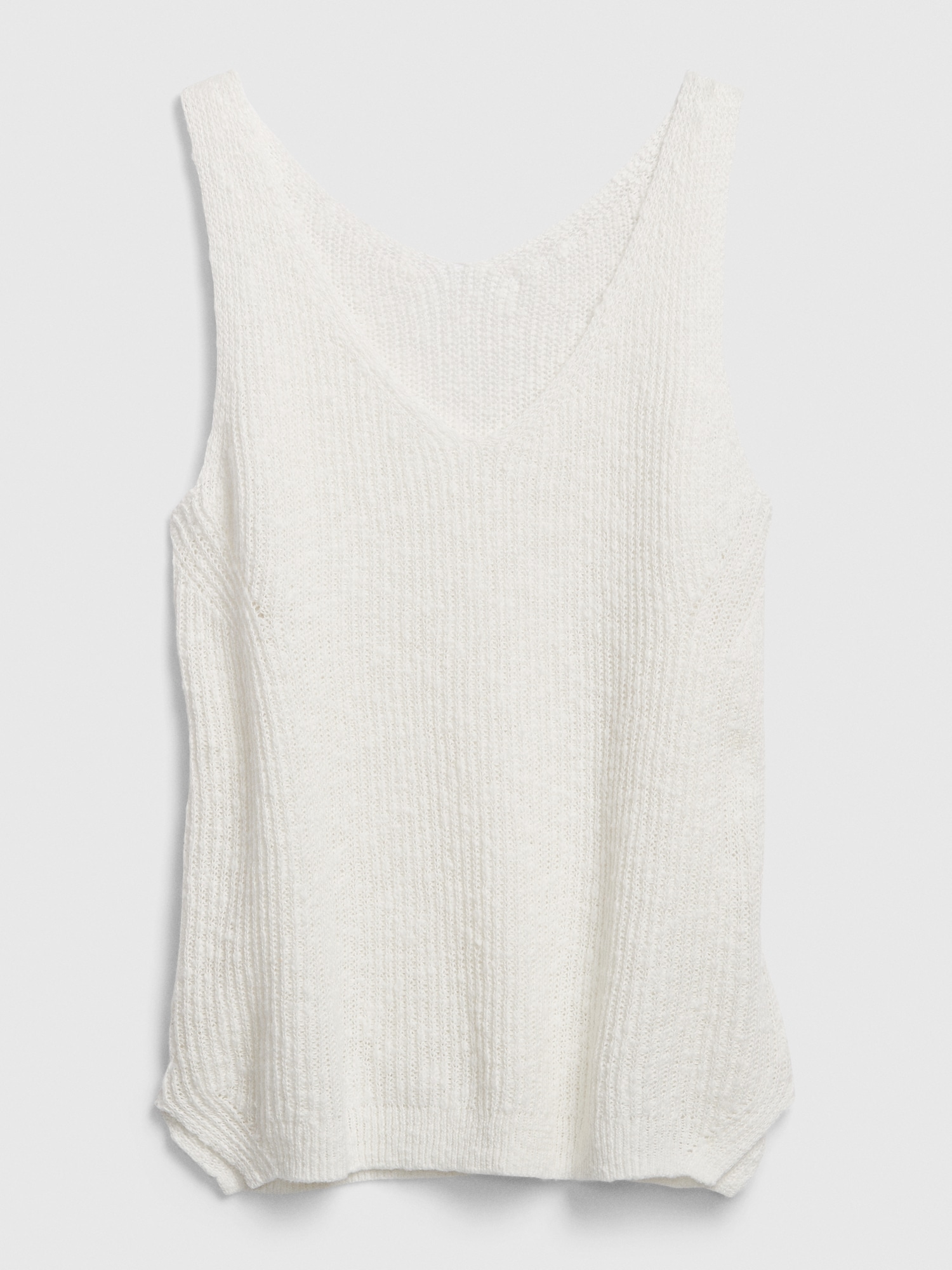 white sweater tank