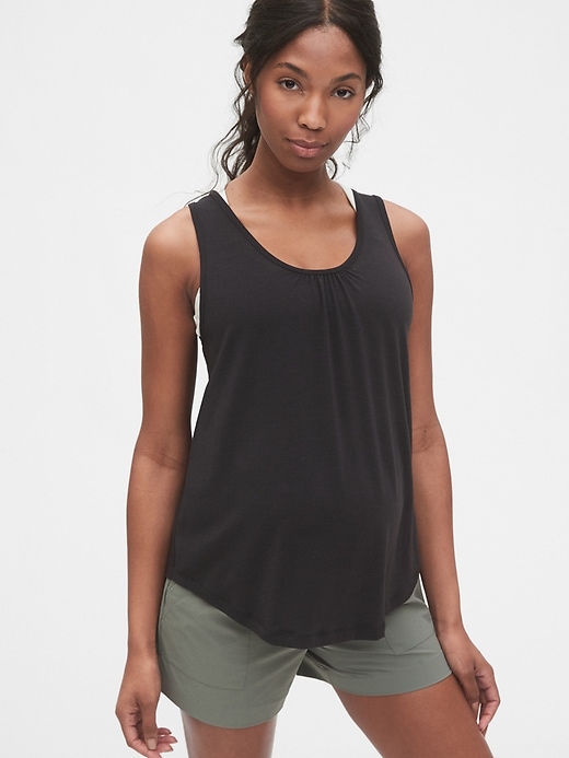 Image number 7 showing, Maternity Breathe Scoopneck Tank Top