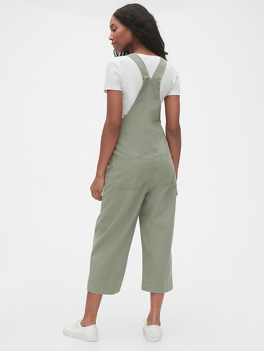Image number 2 showing, Maternity Cropped Overalls in TENCEL&#153 Lyocell