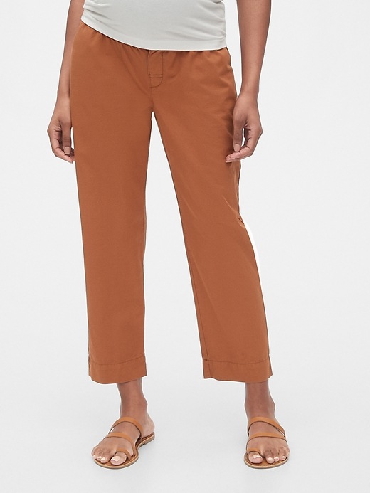 Image number 5 showing, Maternity Straight Crop Pants