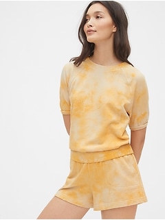 terry short sleeve sweatshirt